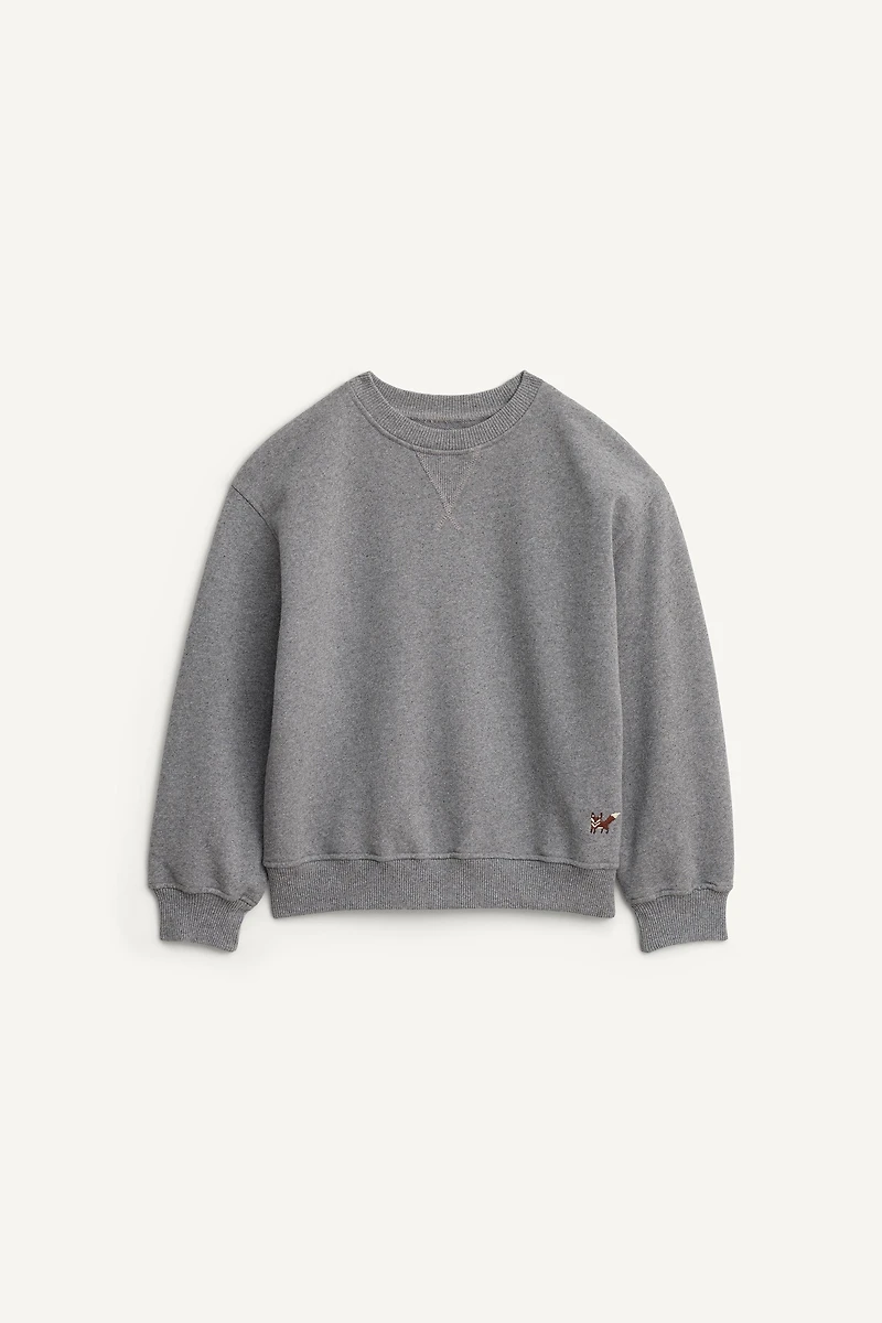 PLAIN EMBROIDERED FOX SWEATSHIRT LIMITED EDITION