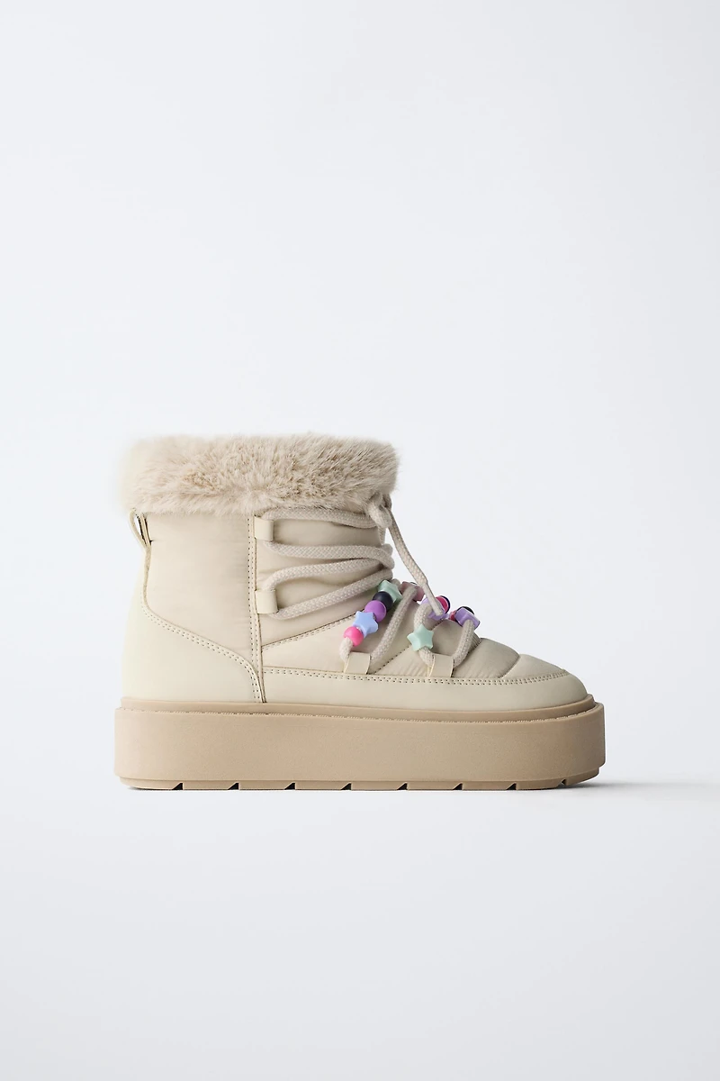 BOTTINES FANTAISIE EFFET FOURRURE