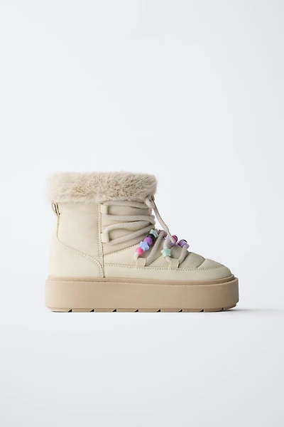 BOTTINES FANTAISIE EFFET FOURRURE