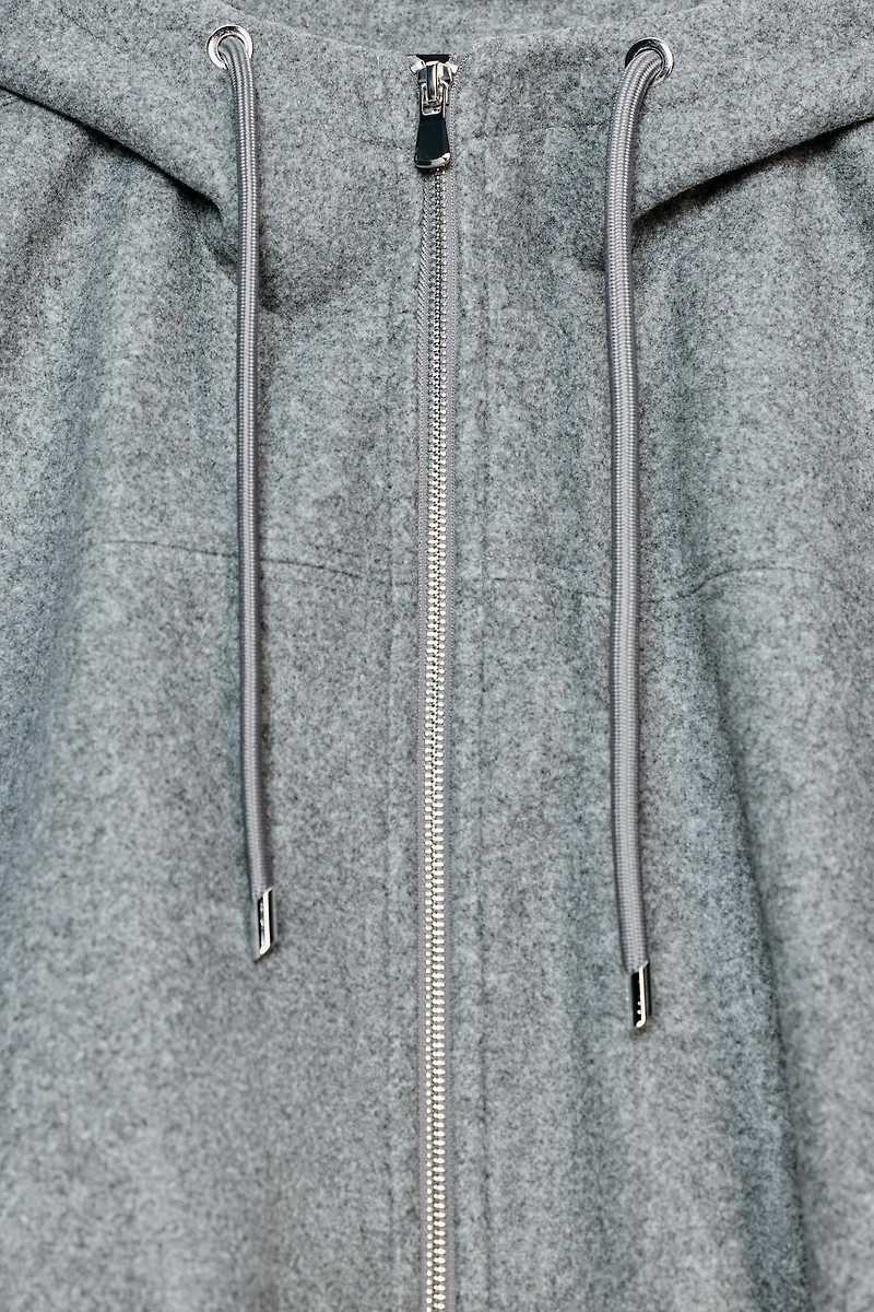 BLOUSON BOMBER OVERSIZE À CAPUCHE SOFT