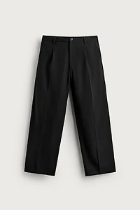 FLOWY RELAXED FIT PLEATED PANTS