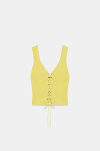 RIB KNIT CORSET TOP