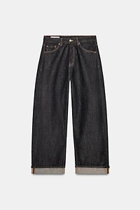 JEAN TRF BAGGY REPLIÉ TAILLE MI-HAUTE
