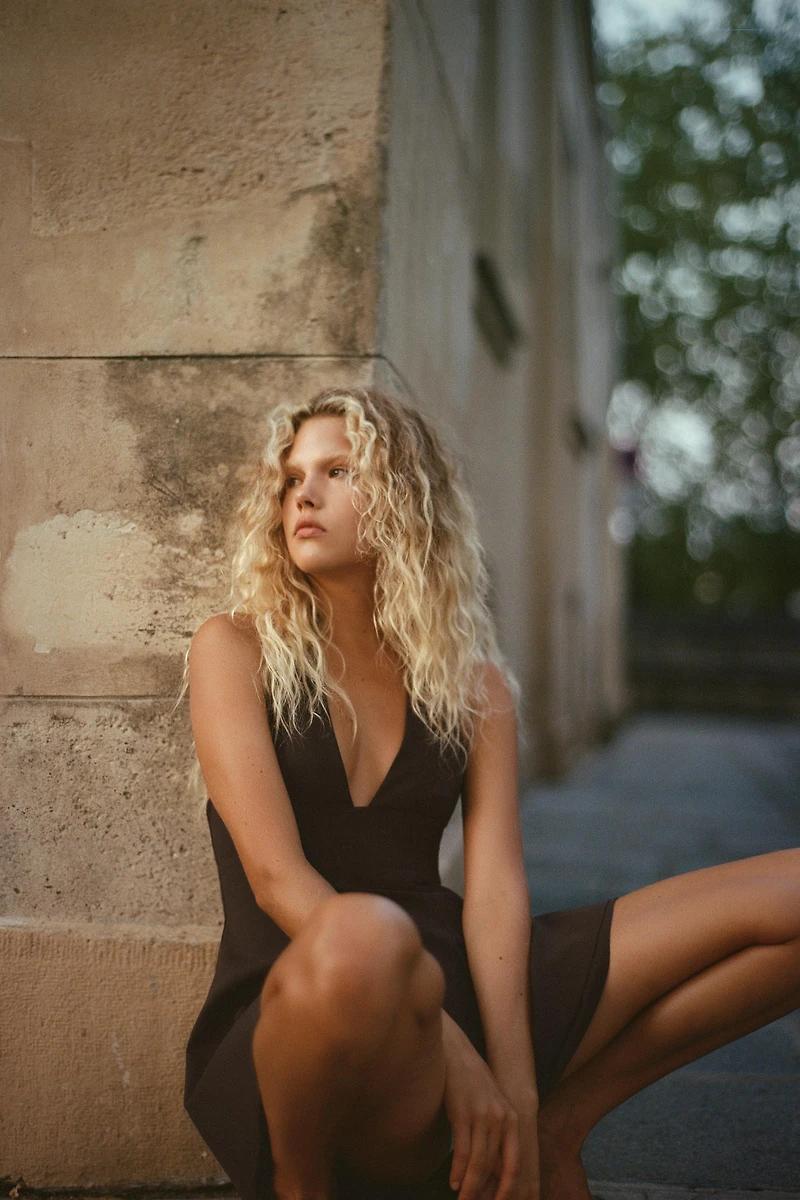 HALTER TWO-LAYER DRESS