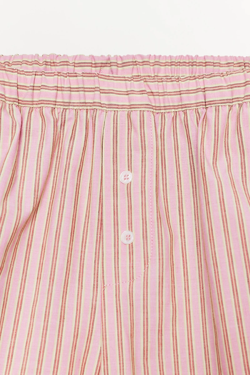 STRIPED SHORTS WITH COTTON