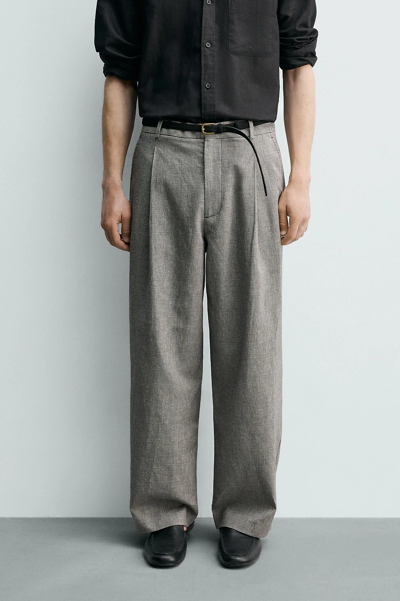 RELAXED FIT LINEN - COTTON PANTS