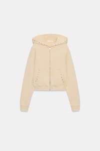 STUDDED HOODIE SWEATSHIRT