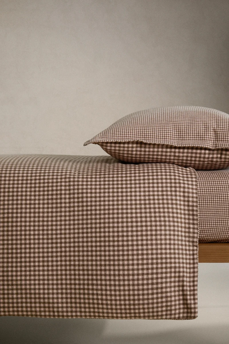 HOUSSE DE COUETTE ENFANT EN FLANELLE VICHY