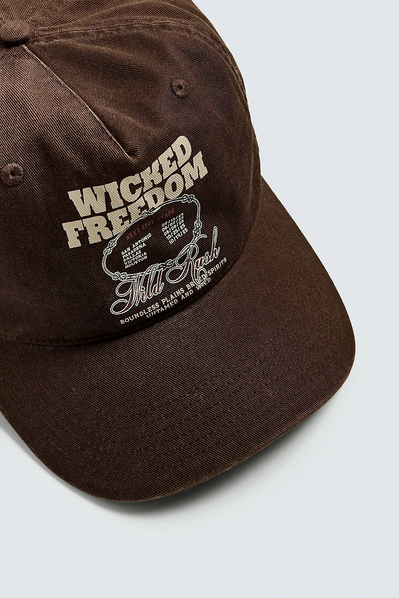 WASHED PRINT CAP