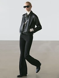 Flared trousers with pocket