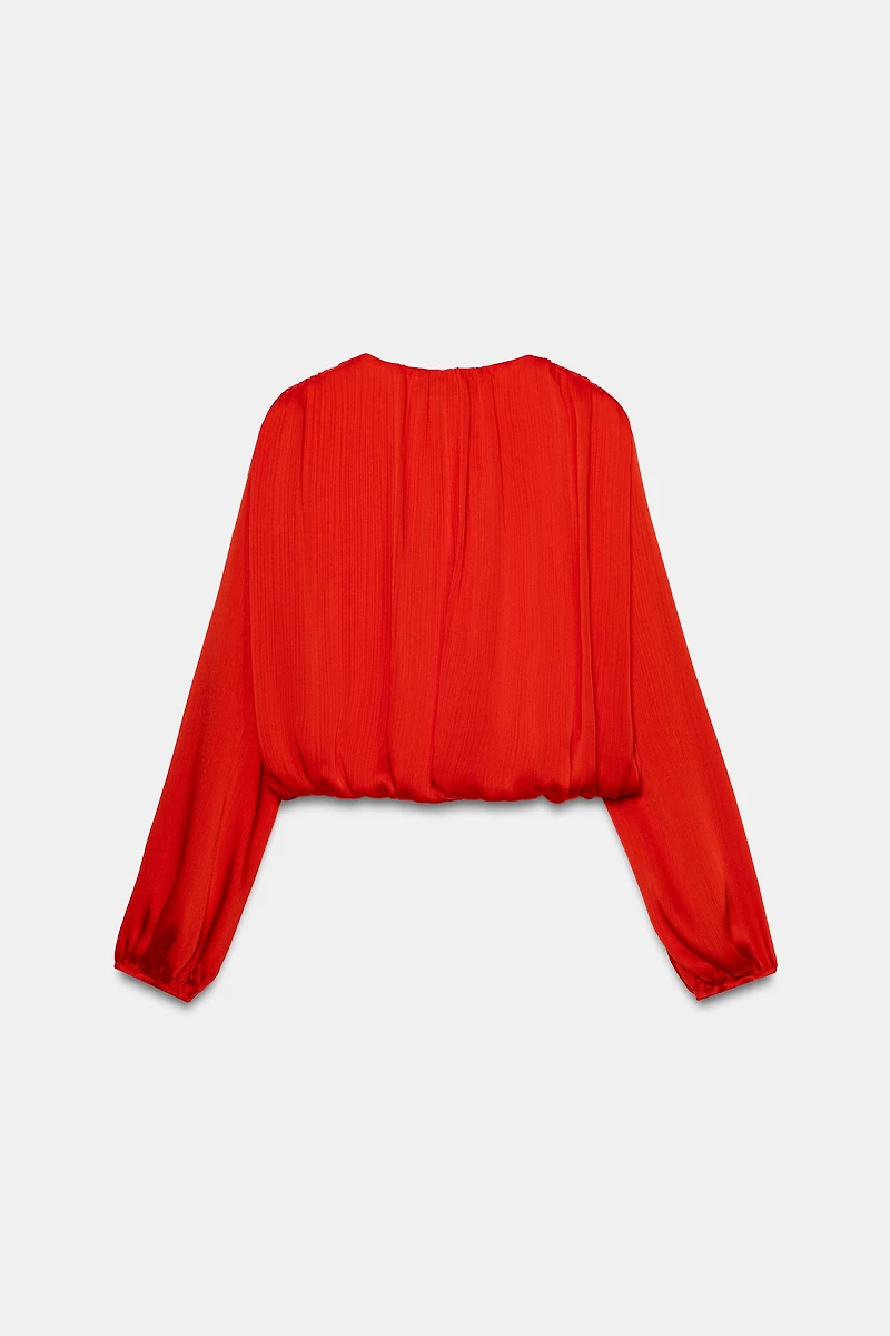 BLOUSE SATINÉE EFFET BALLON