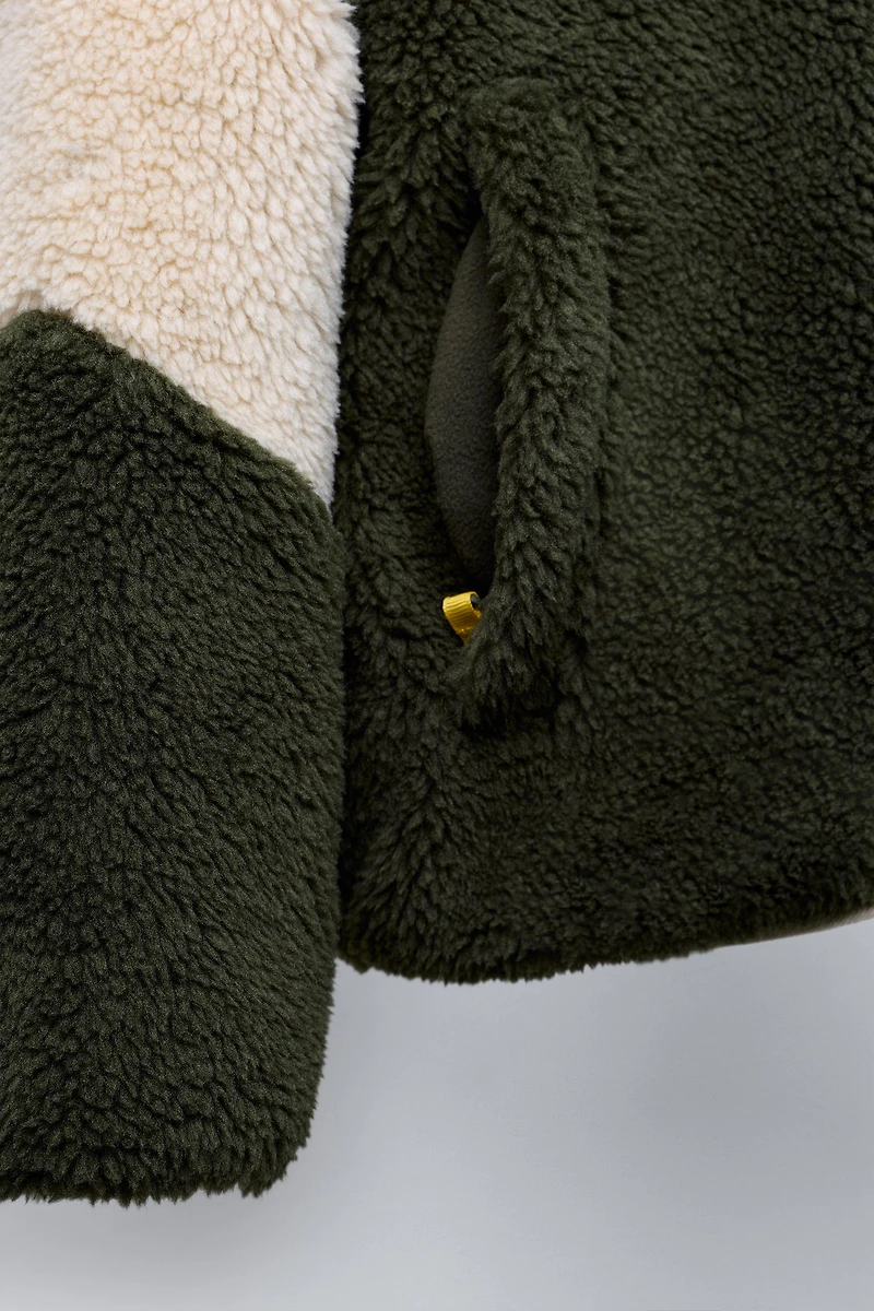 BLOUSON EFFET MOUTON DOUBLURE POLAIRE