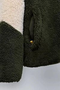 BLOUSON EFFET MOUTON DOUBLURE POLAIRE