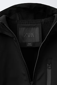 WATER REPELLENT HOODED LINED TECHNICAL JACKET