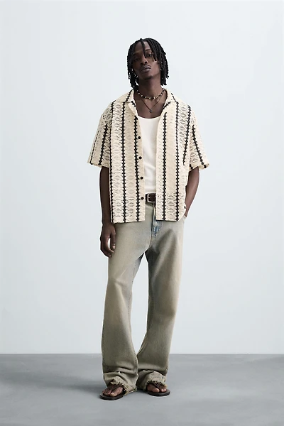 TEXTURED CROCHET SHIRT