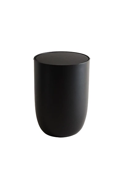 BLACK RESIN BATHROOM BIN