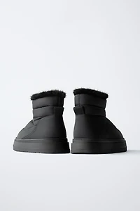 WATER REPELLENT QUILTED ANKLE BOOTS