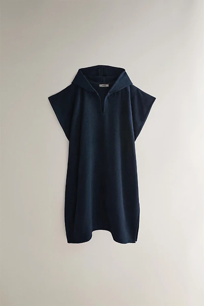 PONCHO DE PLAGE COTON ÉPONGE