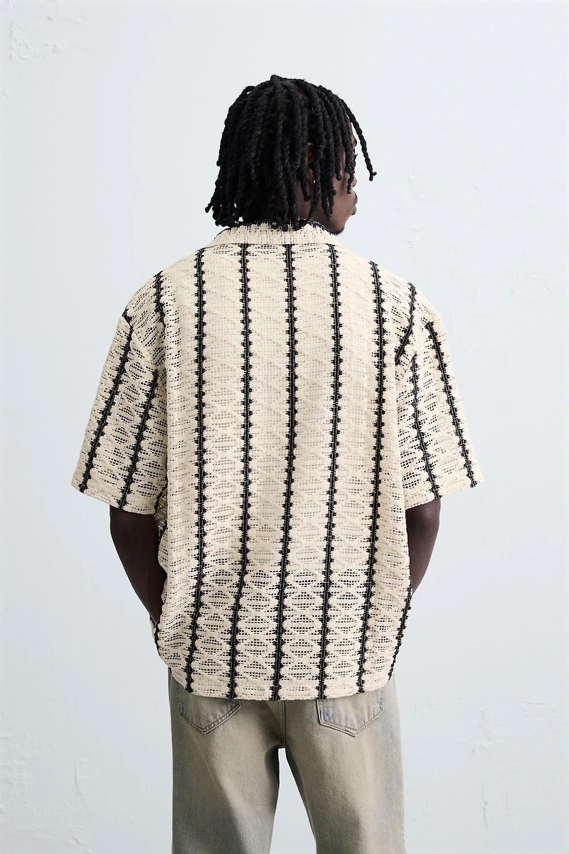 TEXTURED CROCHET SHIRT