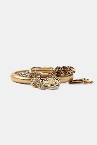 2-PACK RIGID CHAIN AND CHARM BRACELETS