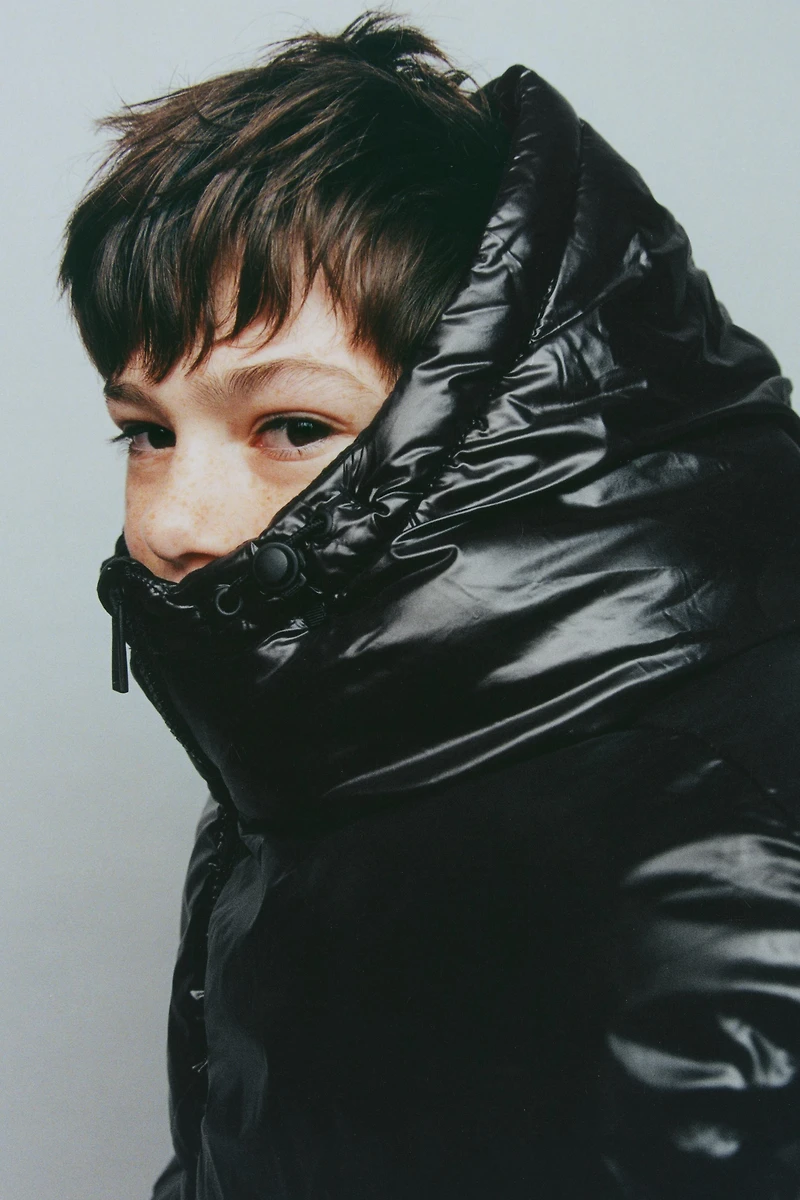 HOODED WATER REPELLENT PUFFER COAT