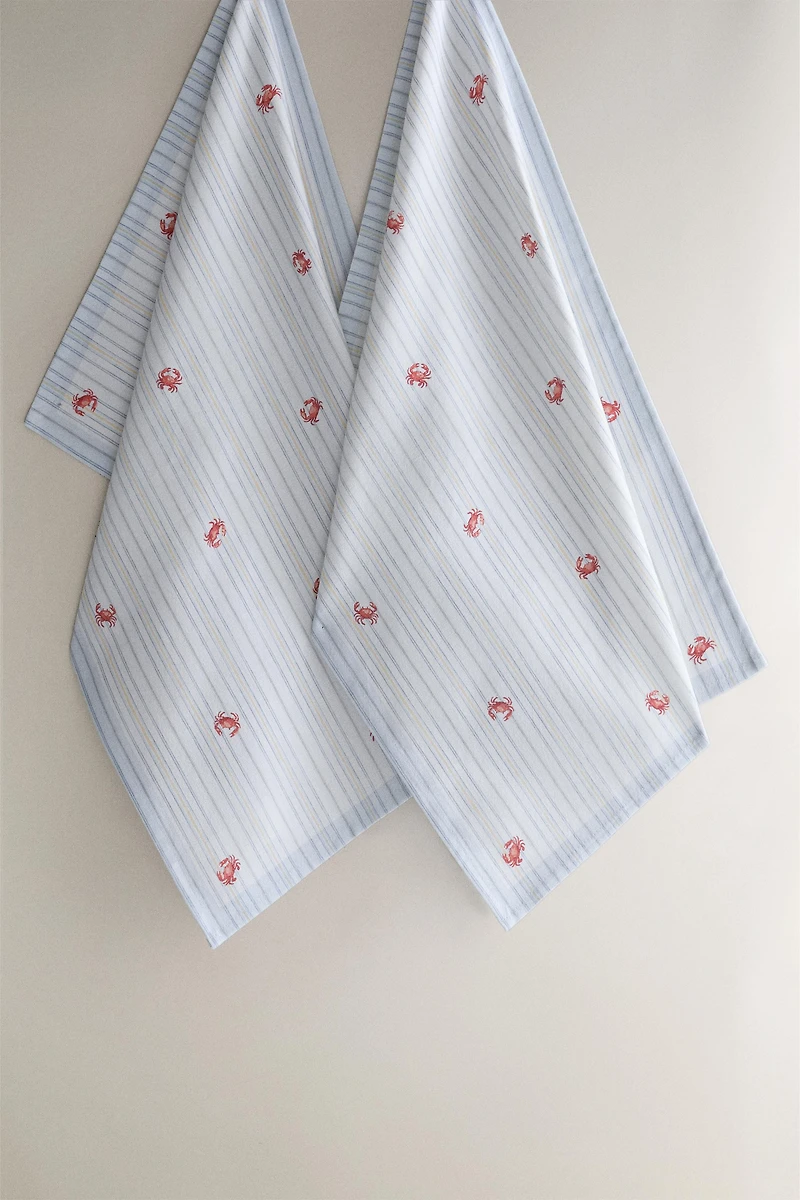 CRAB TEA TOWEL SET (PACK OF 2)
