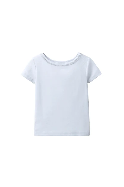 JEWELED RIB T-SHIRT