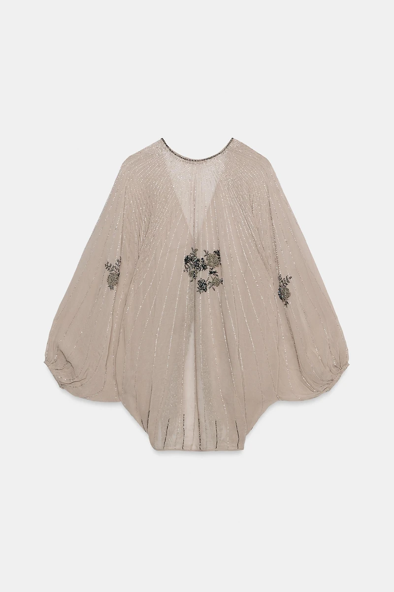 LIMITED EDITION BEADED EMBROIDERED TOP