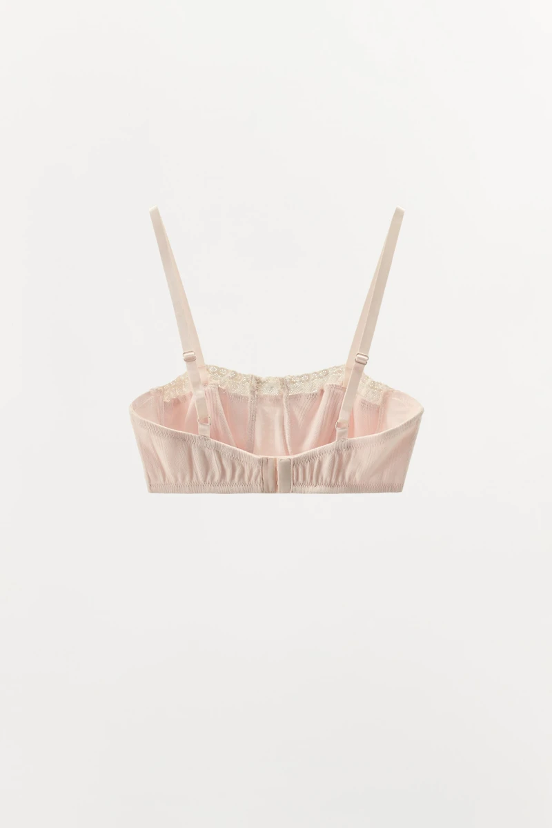 FLOWER POINTELLE BRALETTE