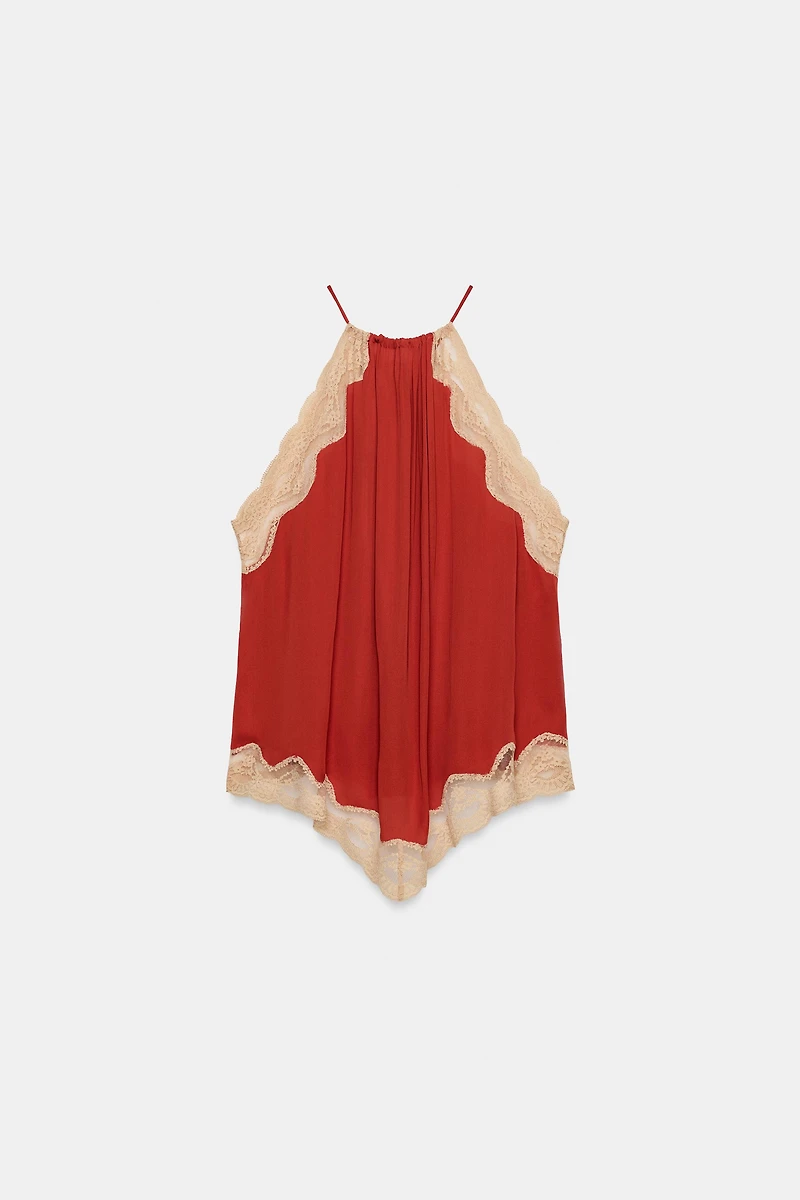 ZW COLLECTION LACE HALTER TOP