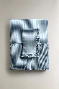 COTTON RUFFLED TABLECLOTH