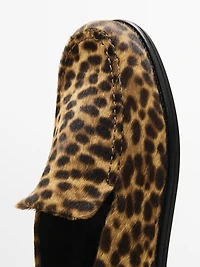 Animal print loafers