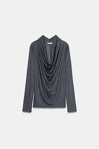 DRAPED LYOCELL T-SHIRT