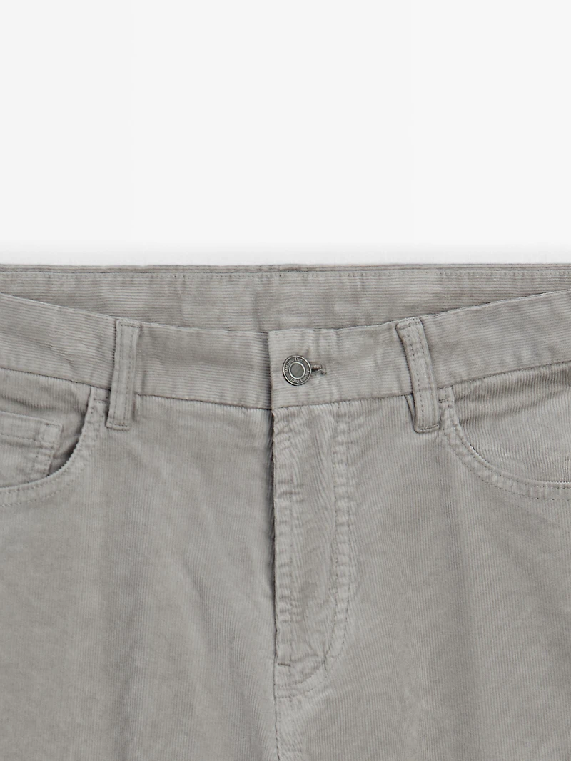 Slim fit corduroy denim trousers