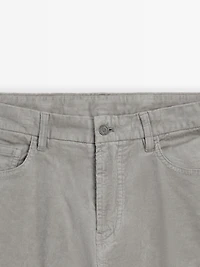 Slim fit corduroy denim trousers