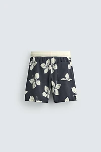 LONG HIBISCUS PRINT SWIMSUIT