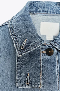 TRF HIGH COLLAR DENIM JACKET