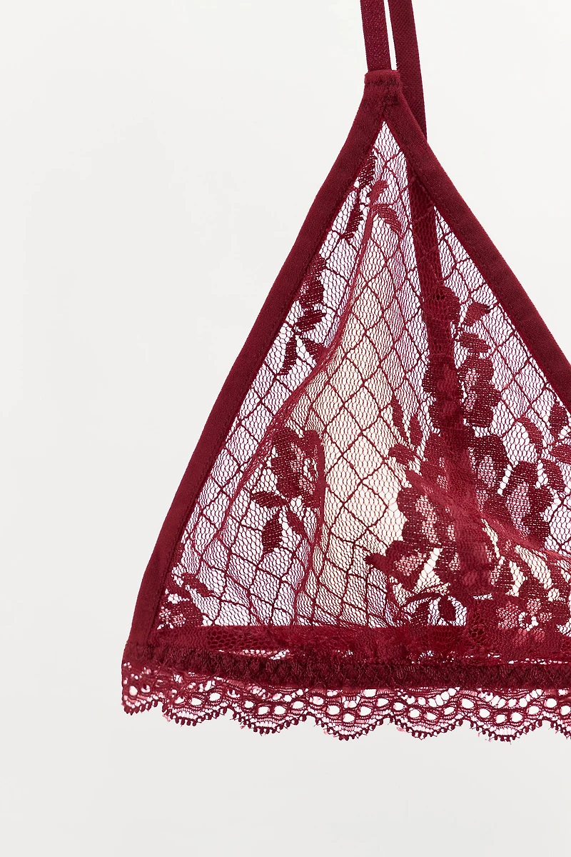 SOUTIEN-GORGE TRIANGLE EN DENTELLE