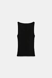 MINIMAL SLEEVELESS T-SHIRT