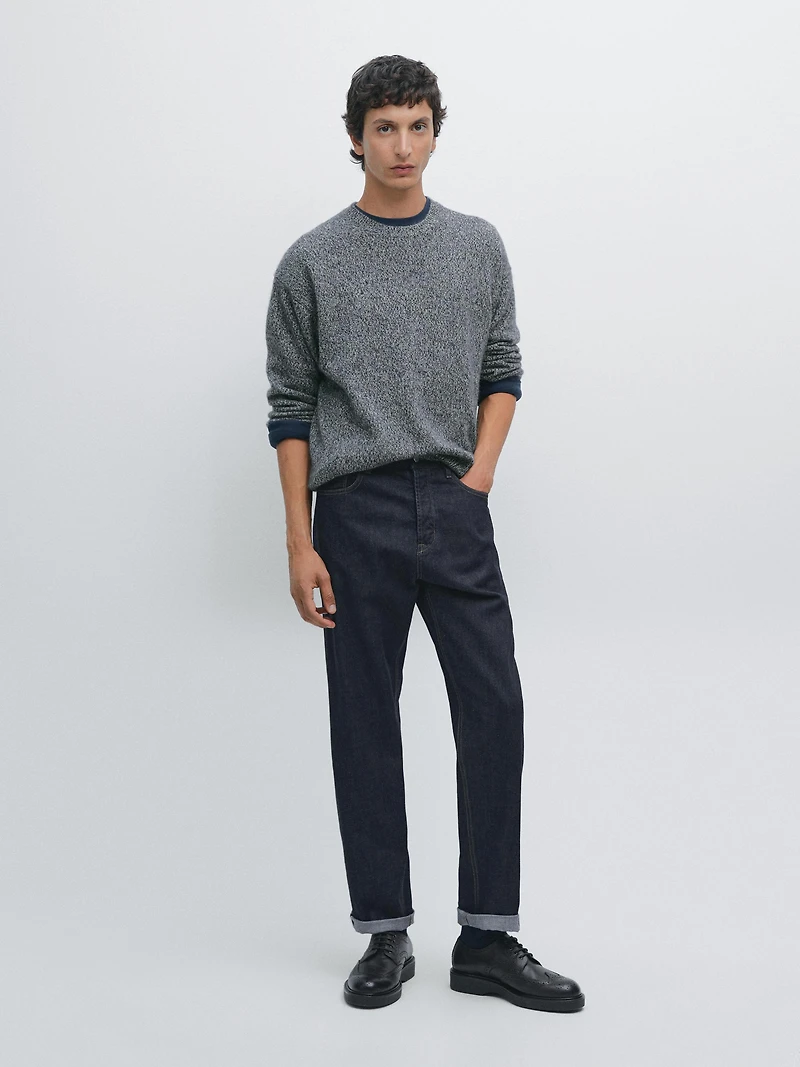 Pull col rond 100 % cachemire