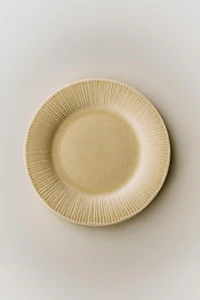 STRIPED STONEWARE DESSERT PLATE