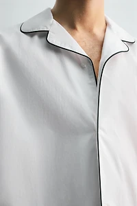 LIMITED EDITION PAJAMA SET WITH CONTRAST PIPING