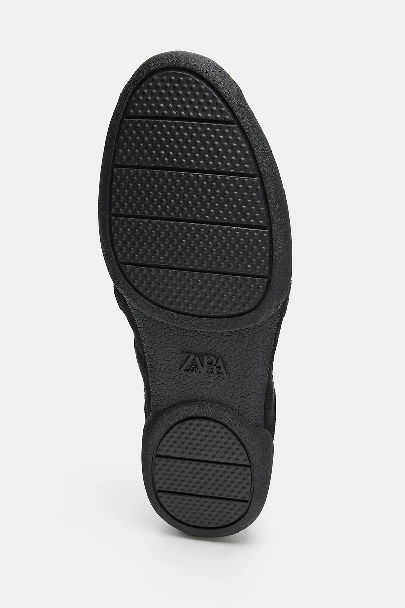 SPORTY BALLET FLATS WITH ELASTIC STRAPS