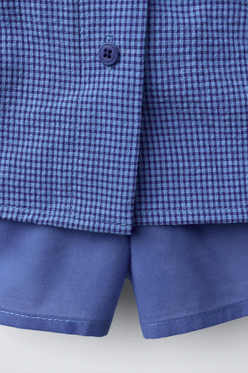 JUPE-SHORT À CARREAUX VICHY