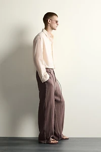 100% LINEN RELAXED FIT PANTS