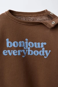 TEXT PRINT SWEATSHIRT