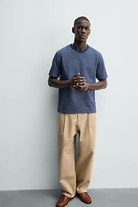 JACQUARD STRIPE T-SHIRT