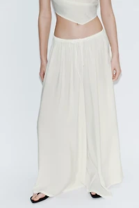 PANTALON PALAZZO À CORDONS