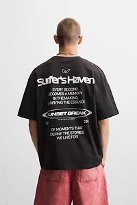 T-SHIRT À INSCRIPTIONS IMPRIMÉES