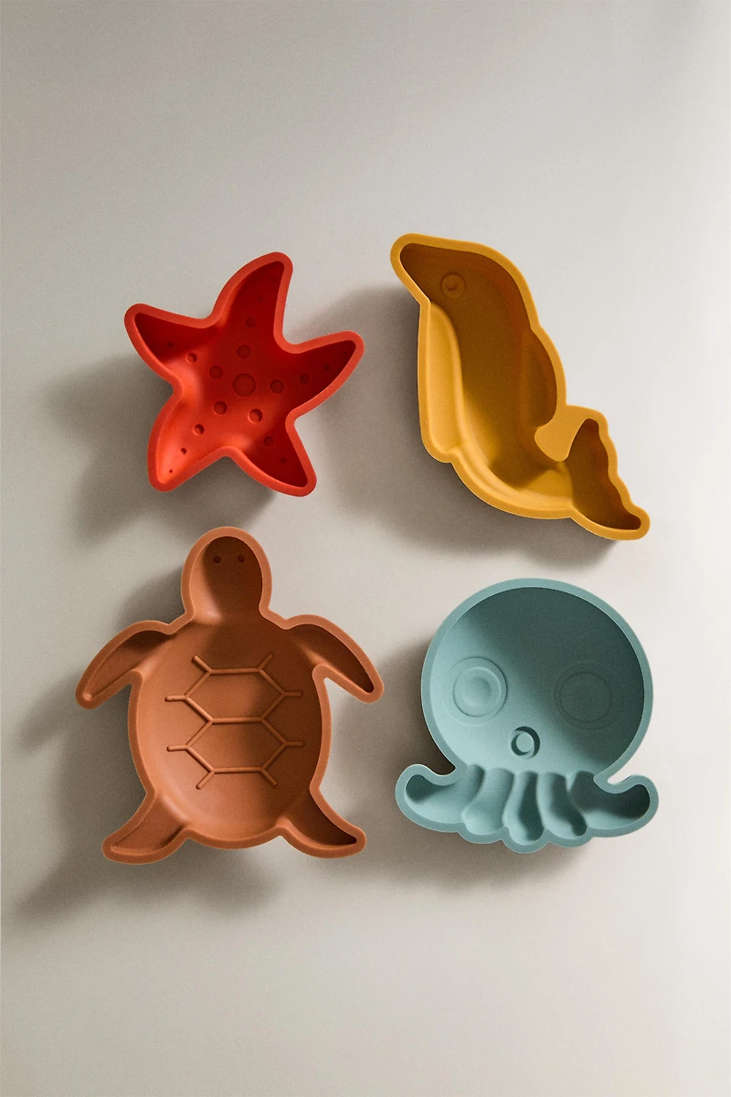 PACK MOULES PLAGE ENFANTS SILICONE (LOT DE 4)
